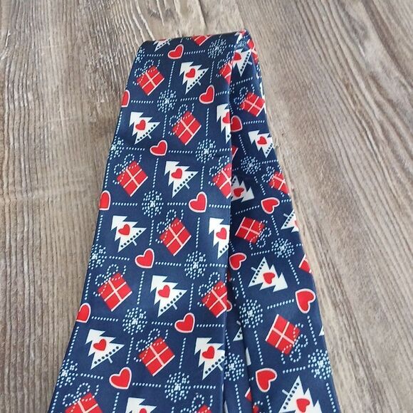 Christmas Necktie Christmas Party Fun Christmas Theme Print Tie Christmas trees - Picture 4 of 6
